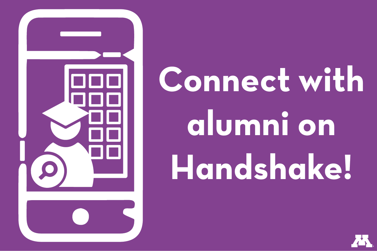 connect with alumni on handshake